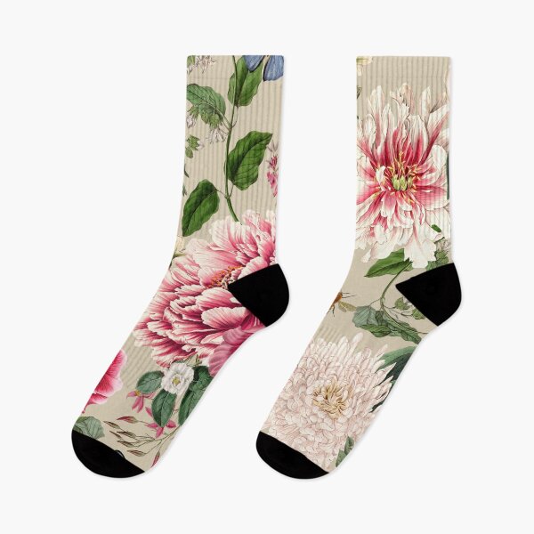 Item preview, Patrón botánico floral - beige rosa verde designed and sold by NeptuneDesigns.