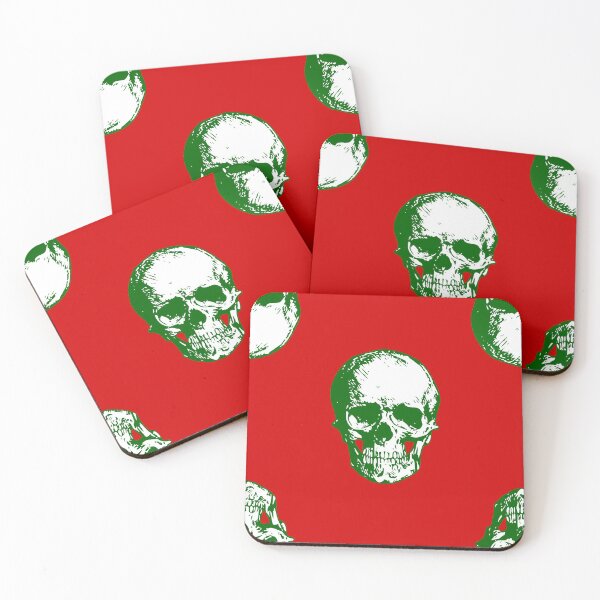 Item preview, ugly christmas skull goth skeleton red designed and sold by Gossip Rag.