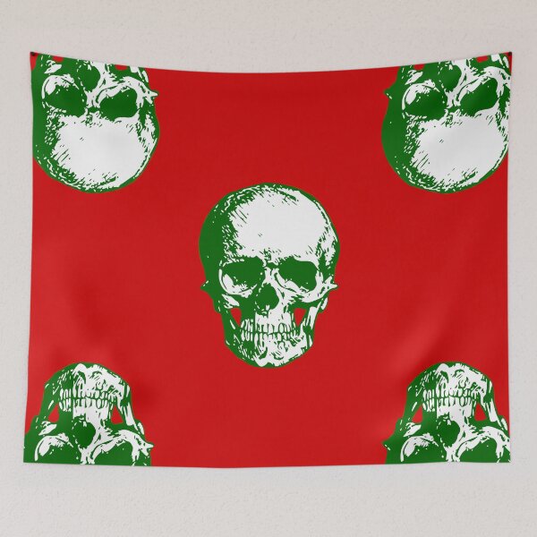 Item preview, ugly christmas skull goth skeleton red designed and sold by Gossip Rag.