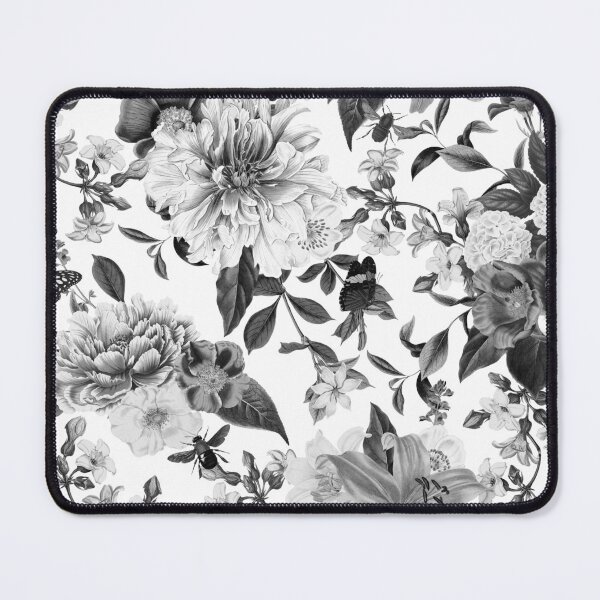 Item preview, Floral Botanical Pattern - Monochrome designed and sold by NeptuneDesigns.
