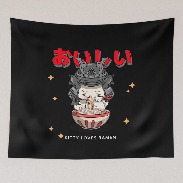 Item preview, Kitty Loves Japanese Ramen designed and sold by Daebakshop.
