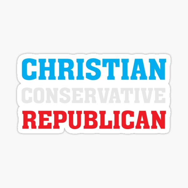 Christian Conservative Republican Sticker