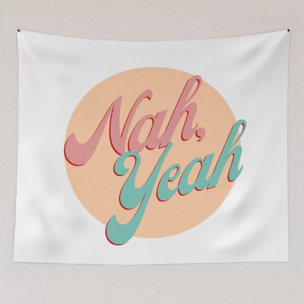 Item preview, Nah Yeah Kiwi New Zealand Phrase Circle Sticker - Groovy Kiwiana Aesthetic designed and sold by MorganMcG.
