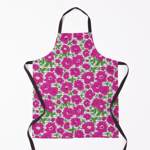 Item preview, Retro Ramblin' Rose Pink and Green with Dots on White Repeat 5748 designed and sold by Art in My Loft.