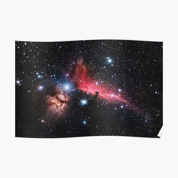 The Horsehead and Flame Nebulas Poster