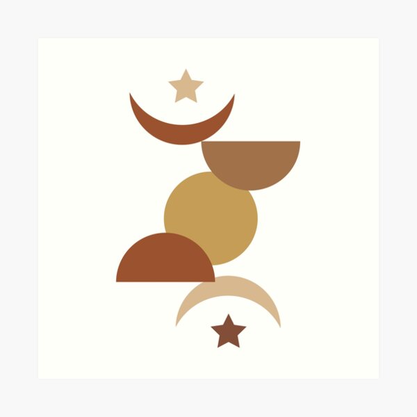 Minimalist Phases of the Moon Art Print