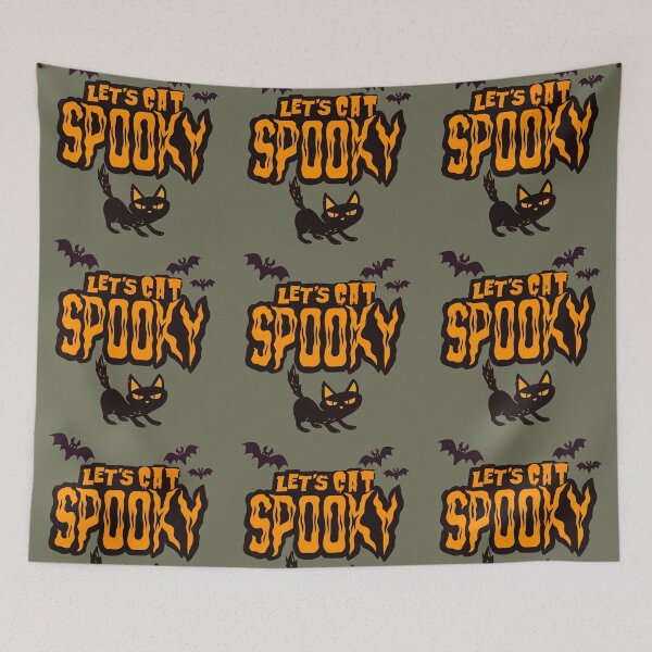 Item preview, Let´s Cat Spooky with Cat and Bats  designed and sold by HMadeArtSON.
