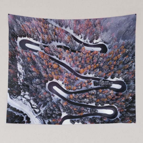 Item preview, Black road in the forest designed and sold by OrionPhotograph.