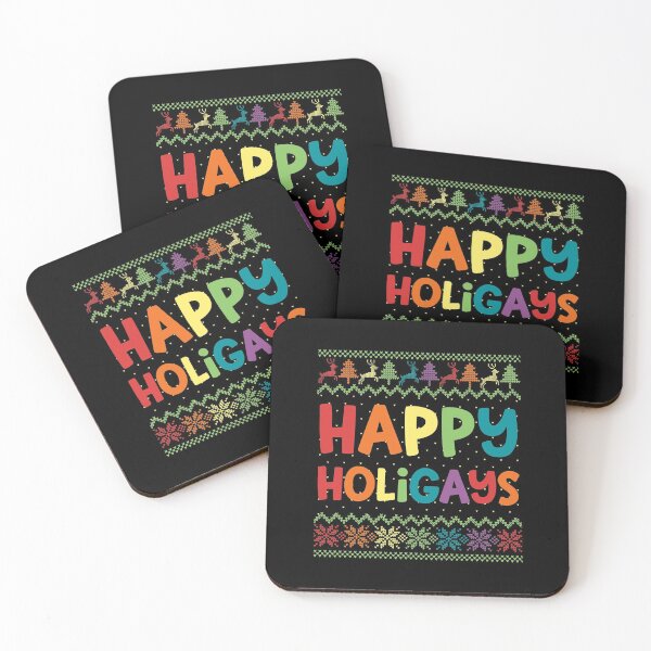Item preview, Gay Christmas Funny Lgbt Happy Holigays Rainbow Party Gift designed and sold by herwinv.