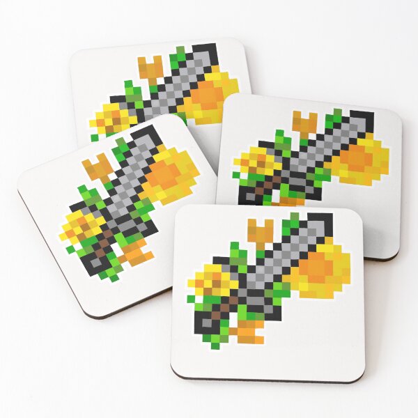 Item preview, Minecraft sword with yellow flowers designed and sold by hgmarbibi.