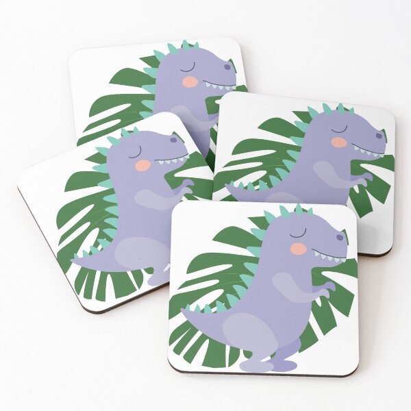 Item preview, Adorable dinosaur on green leaf designed and sold by Cata-mcd.