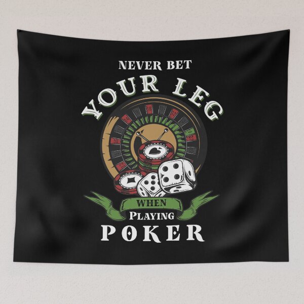 Item preview, Never Bet Your Leg When Playing Poker - funny sarcastic amputee awareness gift  designed and sold by gook78.