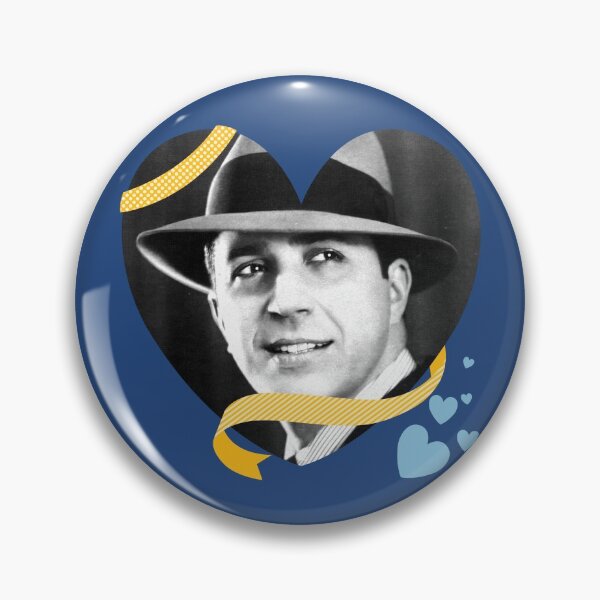 Item preview, Gardel Heart Frame Tango Portrait with Yellow Ribbon designed and sold by infinitetango.