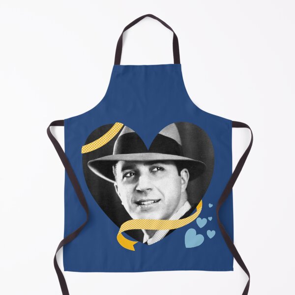 Item preview, Gardel Heart Frame Tango Portrait with Yellow Ribbon designed and sold by infinitetango.