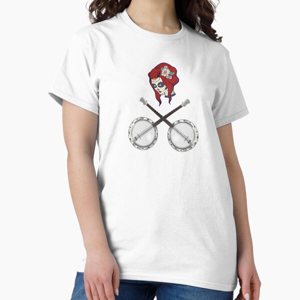 Item preview, Mexican Skull Playing Banjo designed and sold by ShirtsGifts.