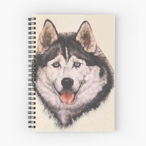 Item preview, Siberian Husky Portrait in Color designed and sold by BarbBarcikKeith.