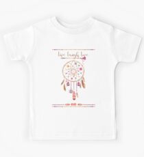 Camiseta para niños Dreamcatcher boho live laugh love
