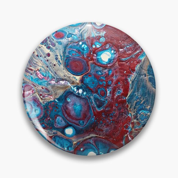 Item preview, Teal & Magenta Acrylic Fluid Pour designed and sold by v-art9.