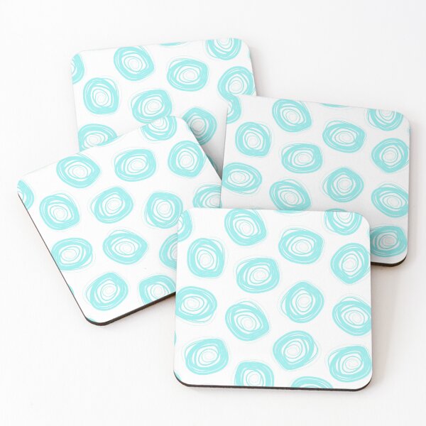 Item preview, cyan spiral abstract figures pattern designed and sold by lafataviola.