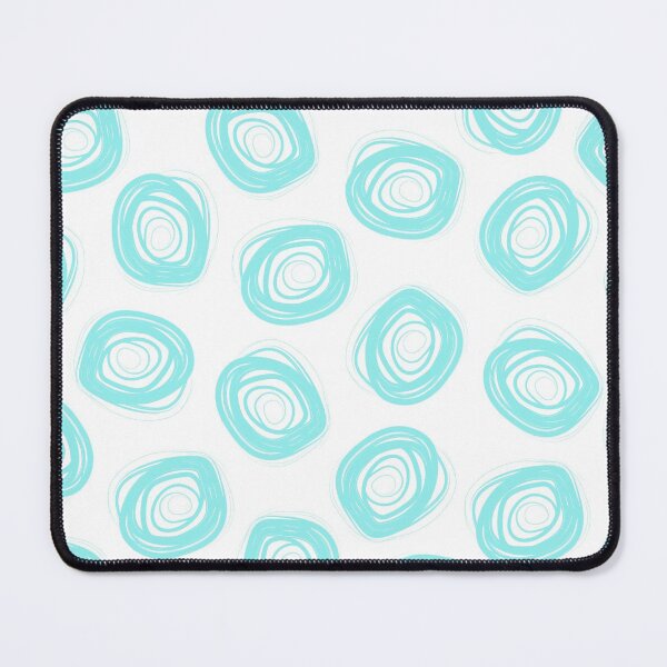 Item preview, cyan spiral abstract figures pattern designed and sold by lafataviola.