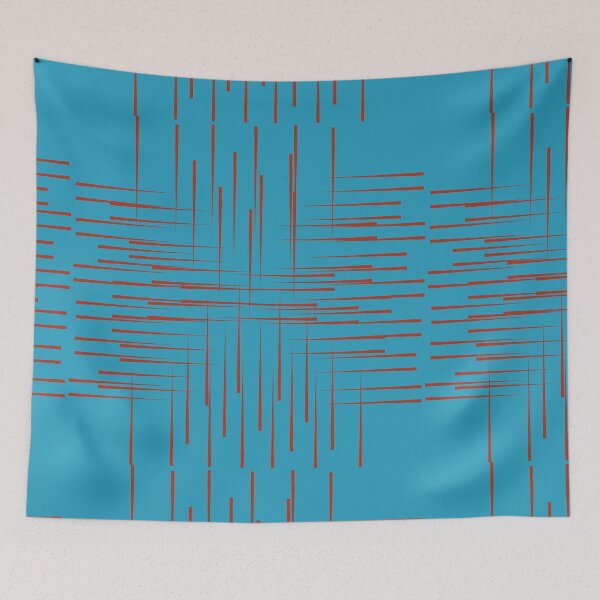Item preview, Time Passing Through Turquoise Abstract Red) designed and sold by PBJArt.