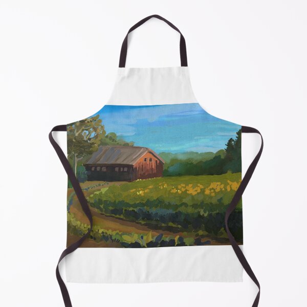 Item preview, Red Shed Landscape Oil Painting designed and sold by anatovas.