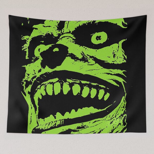 Item preview, green skull, scary skull, horror, halloween, zombie, ghoul, crazy joker designed and sold by Nostrathomas66.