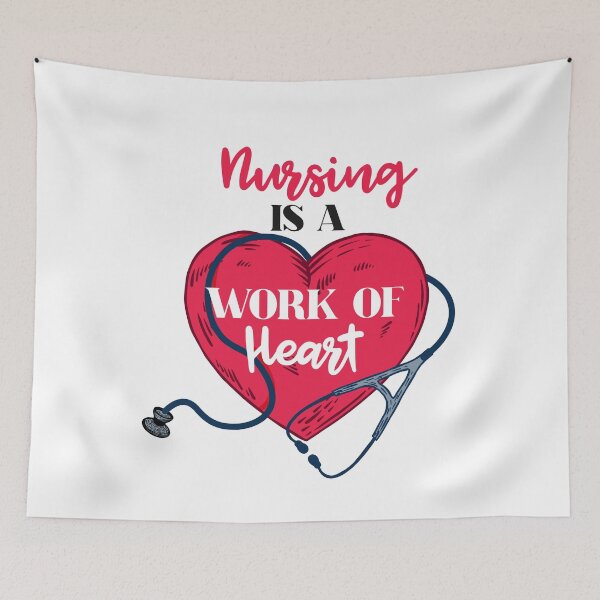 Item preview, " Nursing is a Work of Heart " Gift For Nursing Lover And Nurse Students  designed and sold by Vibe by Flow.