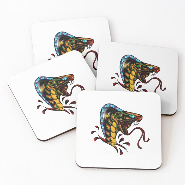 Item preview, Traditional Tattoo Drawing Snake Head Print designed and sold by FlyingSeas.