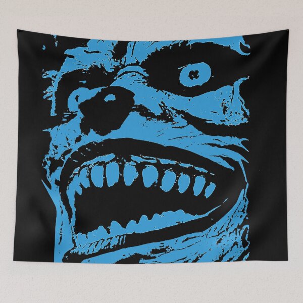Item preview, blue skull, scary skull, horror, halloween, zombie, ghoul, crazy joker designed and sold by Nostrathomas66.