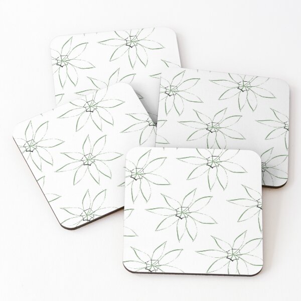 Item preview, green big flowers design, floral pattern, print designed and sold by lafataviola.