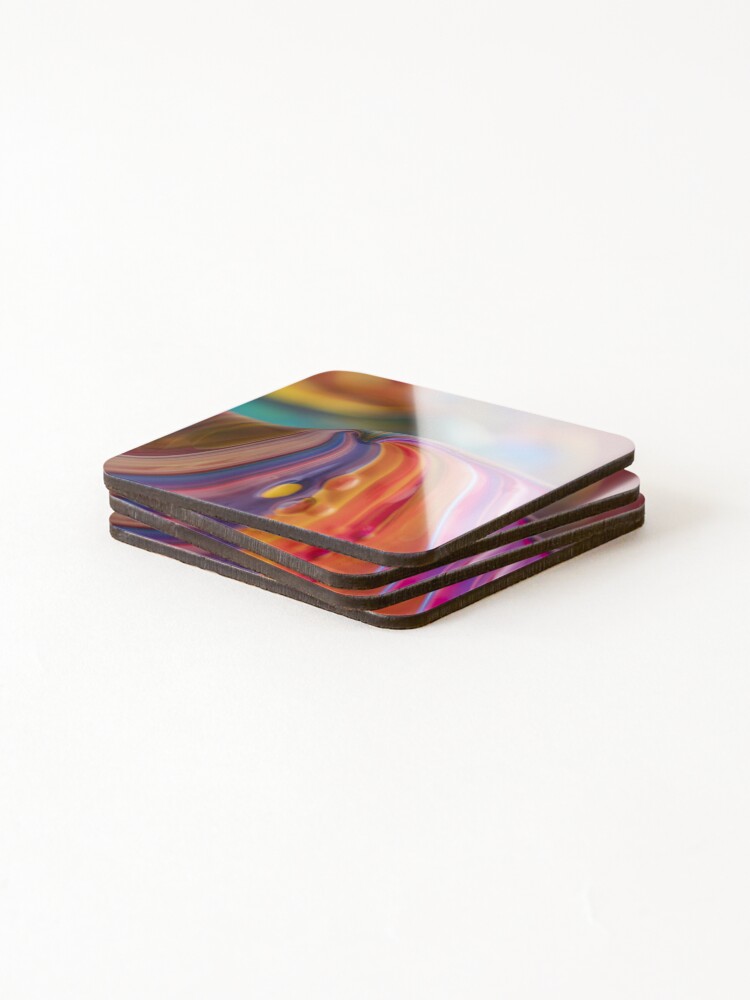 Thumbnail 4 of 5, Coasters (Set of 4), Colorful Eruption designed and sold by RafaelLima7.