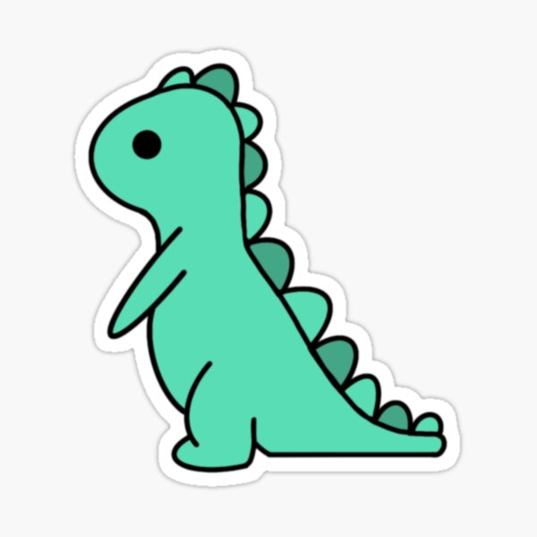 Dino stickers. Dinosaur hand painted collection (1980808)