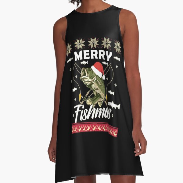 Merry Fishmas Fishing Vest Ugly Christmas Sweater