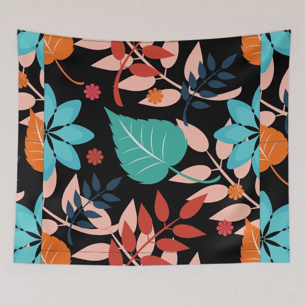 Item preview, Abstract Fall Autumn Pattern.  Leaves and Small Flowers Print designed and sold by silviaol.