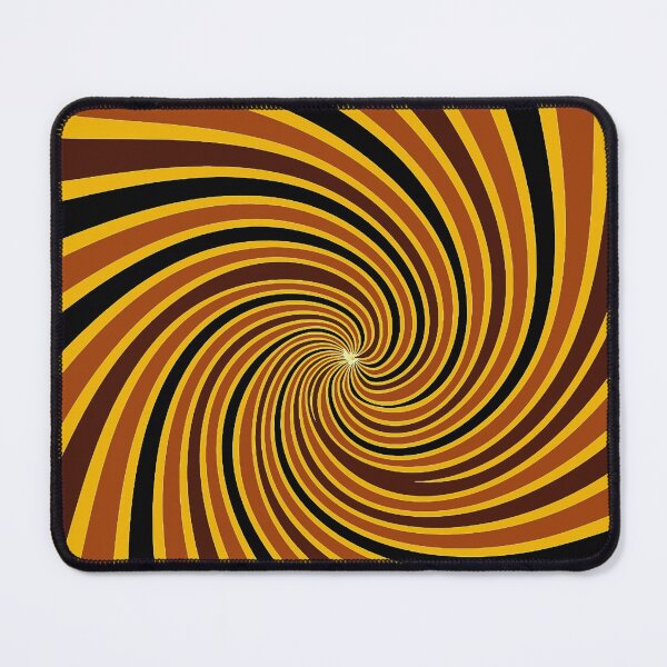 Item preview, Caramel Yellow maroon Black Swirl pattern, psychedelic, haze, time tunnel designed and sold by Nostrathomas66.