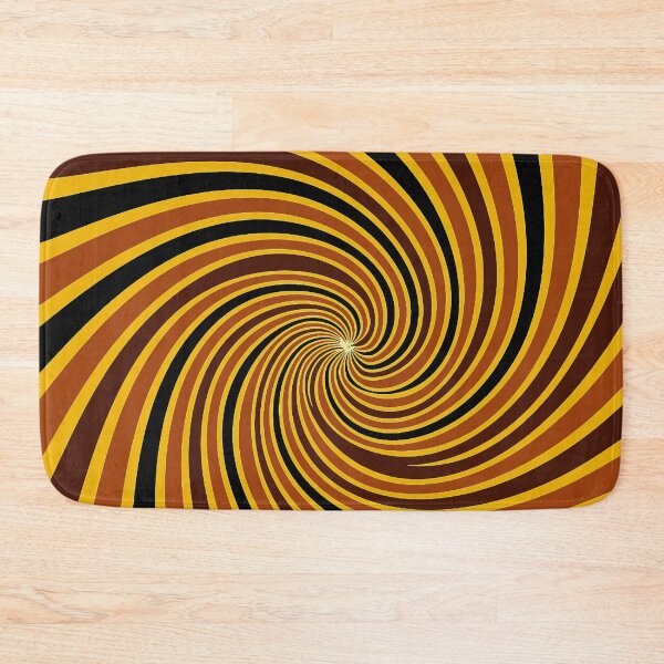 Item preview, Caramel Yellow maroon Black Swirl pattern, psychedelic, haze, time tunnel designed and sold by Nostrathomas66.