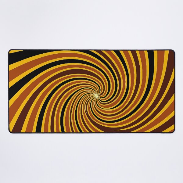 Item preview, Caramel Yellow maroon Black Swirl pattern, psychedelic, haze, time tunnel designed and sold by Nostrathomas66.