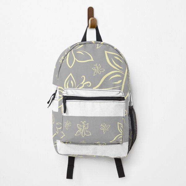 Item preview, cute yellow butterflies on grey illustration, pattern and decoration designed and sold by lafataviola.