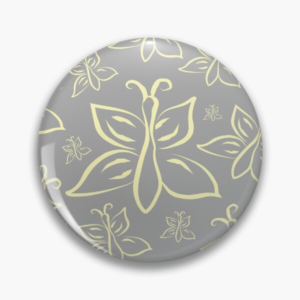 Item preview, cute yellow butterflies on grey illustration, pattern and decoration designed and sold by lafataviola.