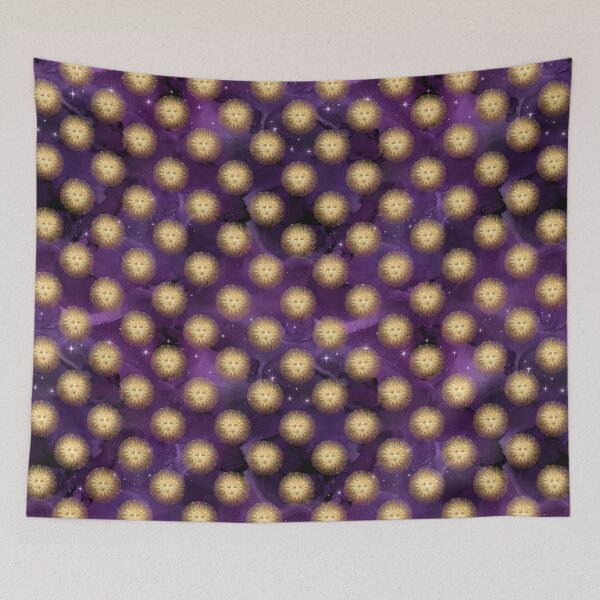 Item preview, Bewitched Purple Halloween Golden Sun Print Pattern Design designed and sold by boopsblunt.