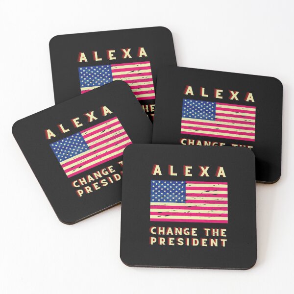 Item preview, Alexa Change The President, Funny Joe Biden, President, Stars and Stripes designed and sold by Sun Sand & Sea Art.