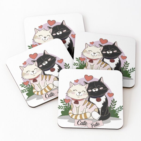 Item preview, cute Cate Pate Meow Valenttine-s-day designed and sold by Hero Prod.