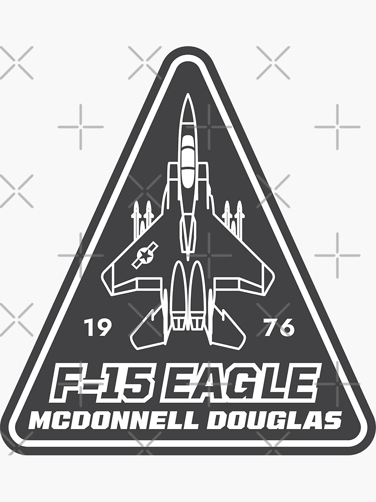 Thumbnail 3 of 3, Sticker, F-15 Eagle designed and sold by Aeronautdesign.