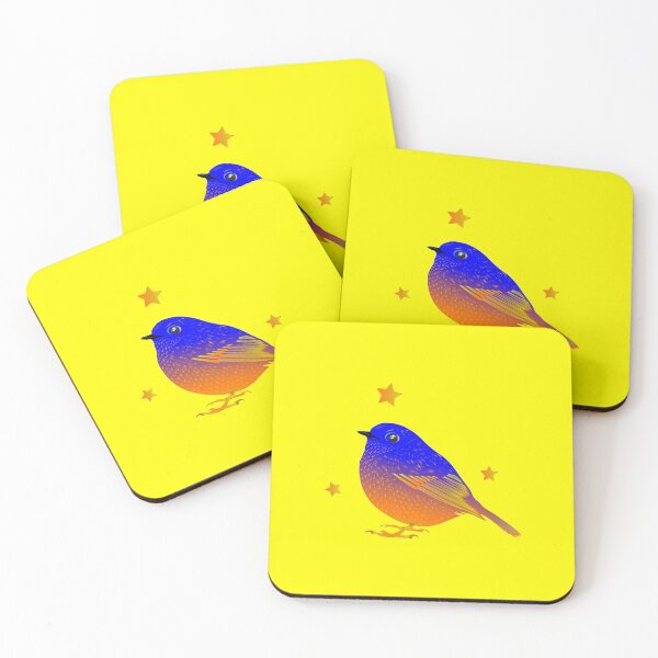 Item preview, Golden bird blue version designed and sold by crevettedesign.