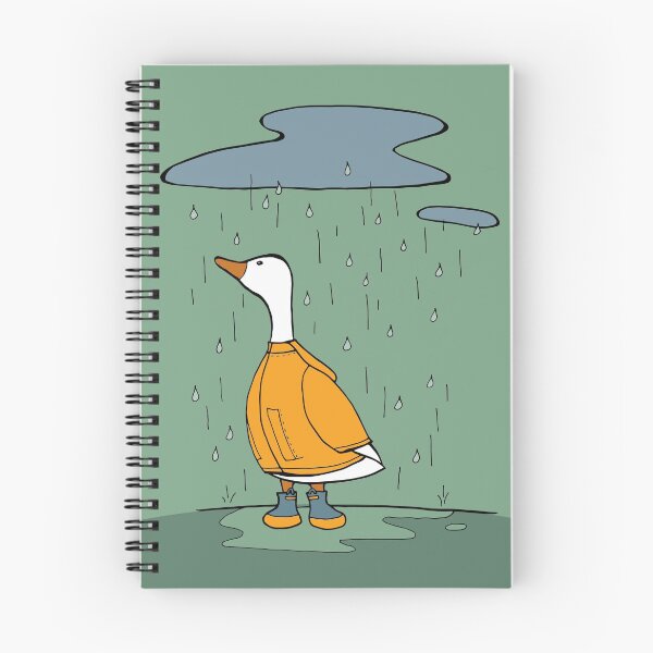 Item preview, Duck Wearing a Raincoat in a Rain Storm designed and sold by Otter-Grotto.