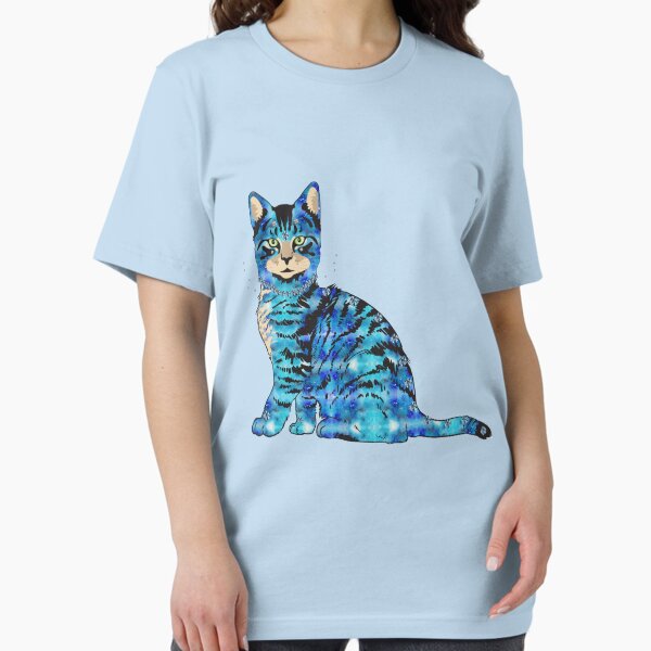 65 MCMLXV Bejeweled Blue Disco Cat Print Essential T-Shirt