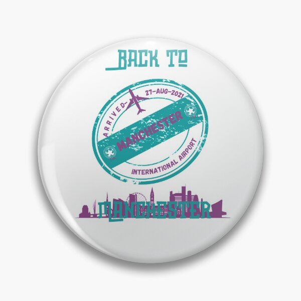 Item preview, Back To Manchester airport stamp Graphic Art designed and sold by Tshepomuza.