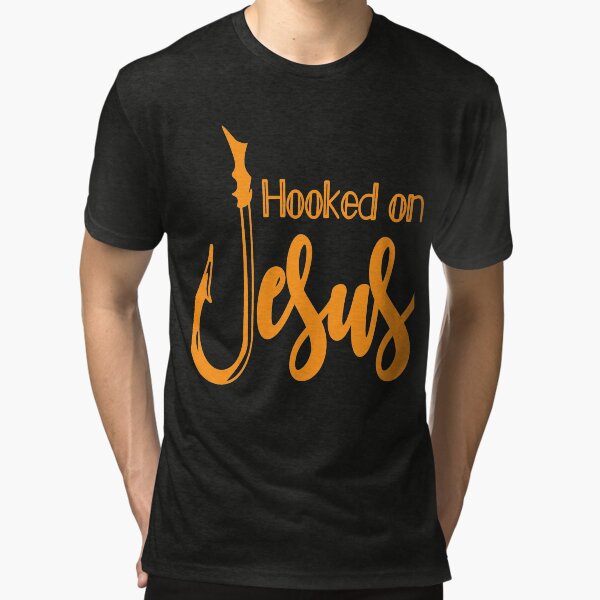 Hooked on Jesus - dePace' Tri-blend T-Shirt