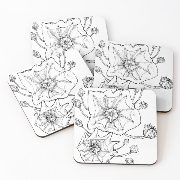 Item preview, Kalmia latifolia | Mountain-Laurel | Botanical Illustration | Black Line | White Fill designed and sold by RedolentPress.